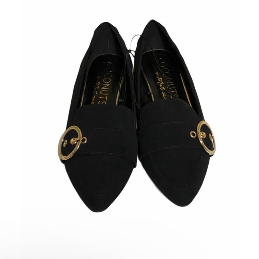 Coconuts Matisse Black Buckle Office Flats Size 5.5